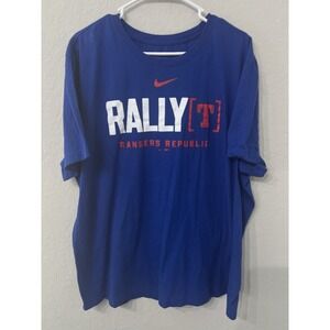 Nike Texas Rangers Mens Size XXL "RALLY" T-Shirt Rangers Republic Blue